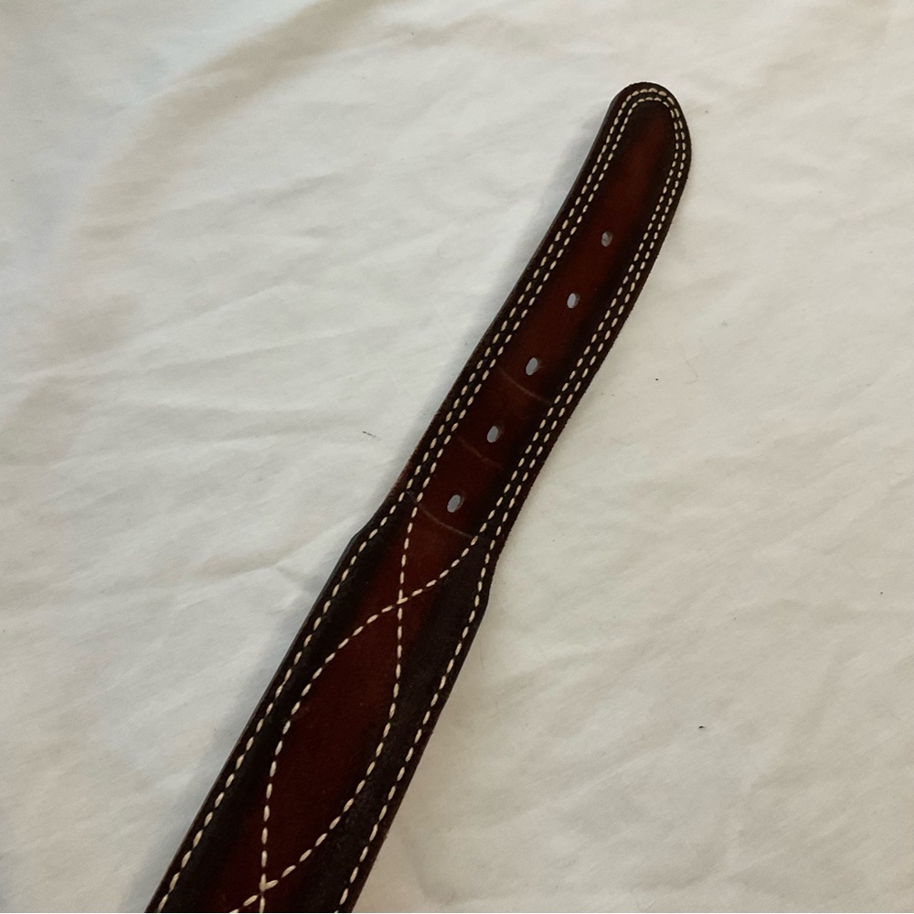 Brown Belt Split Cowhide/Bonded Lined Made in USA 36 - Picture 5 of 8